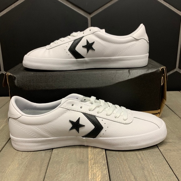 Mens Converse Breakpoint Leather Ox White Black - Picture 2 of 5